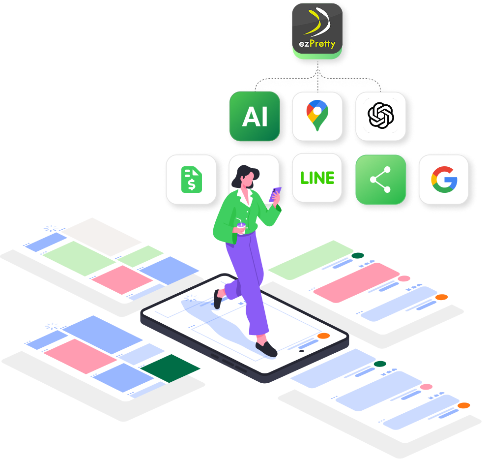 ezPretty AI 驅動：一站式預約、營運與行銷系統
